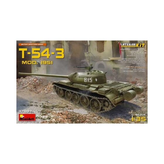 Miniart T-54-3 Soviet Tank Mod.1951 with Interior (1/35) 37007 Miniart T-54-3 Soviet Tank Mod.1951 with Interior (1/35) 37007