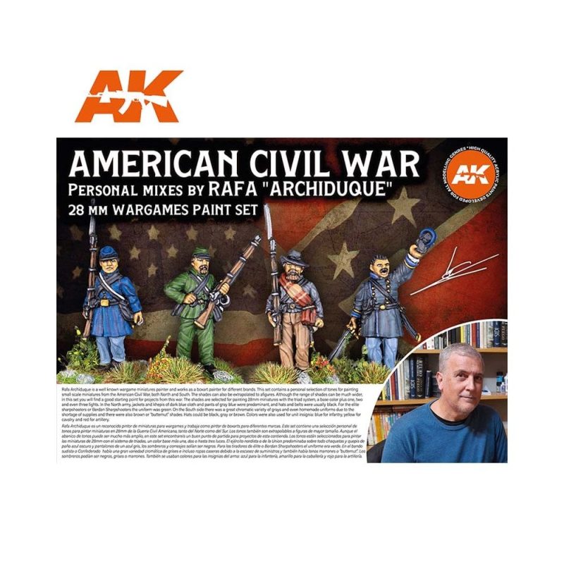 AK Interactive Signature Set Rafa Archiduque Special 28Mm American Civil War Paint Set AK-11764 AK Interactive Signature Set Rafa Archiduque Special 28Mm American Civil War Paint Set AK-11764