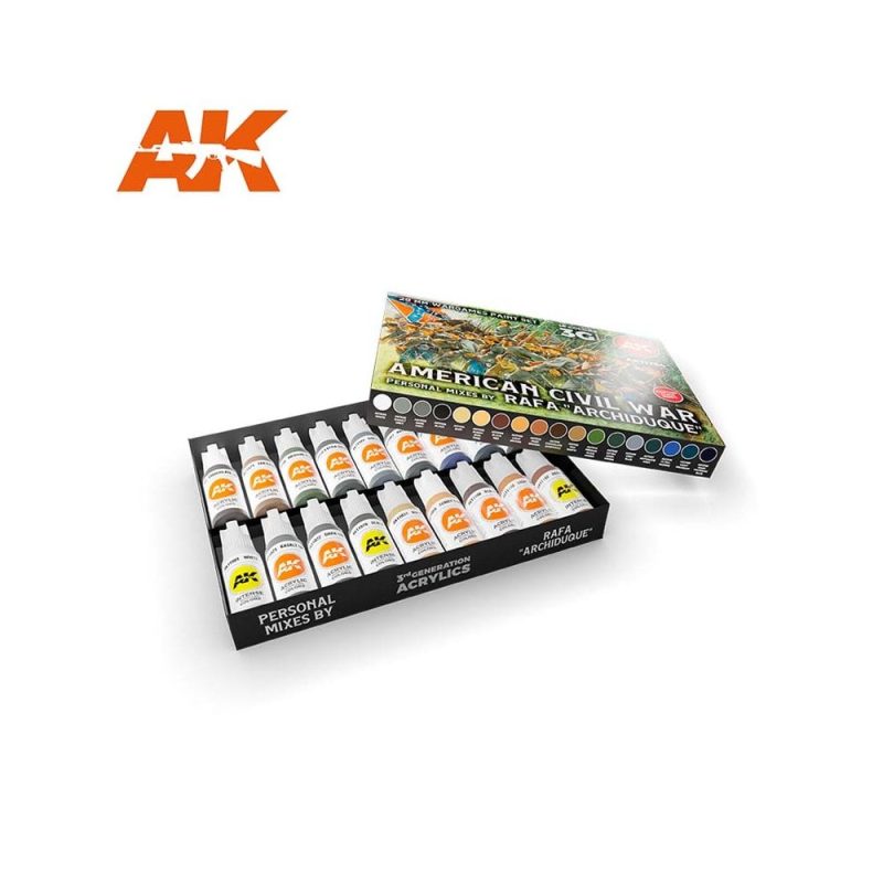 AK Interactive Signature Set Rafa Archiduque Special 28Mm American Civil War Paint Set AK-11764 AK Interactive Signature Set Rafa Archiduque Special 28Mm American Civil War Paint Set AK-11764
