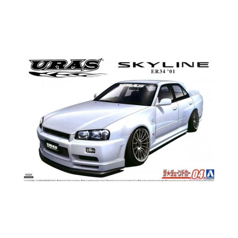 1/24 Nissan Skyline URAS Type-R ER34 Aoshima 05534 1/24 Nissan Skyline URAS Type-R ER34 Aoshima 05534