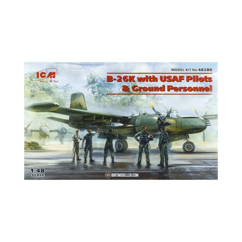 1/48 B-26K with USAF Pilots & G/Personnel ICM 48280