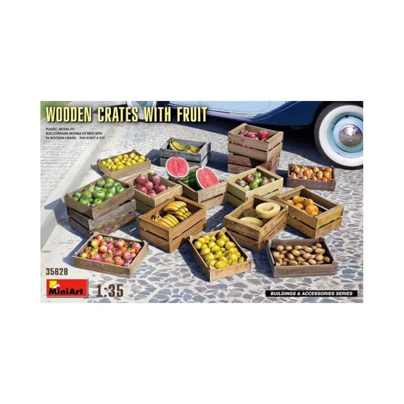 Miniart Wooden Crates with Fruit (1/35) 35628