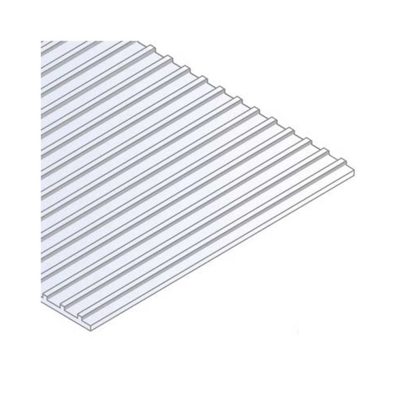 Evergreen White Styrene Seam Roofing Sheet (.040" 1/4") EG4522