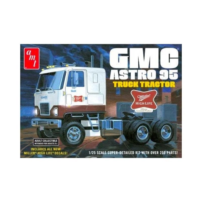 1/25 GMC Astro 95 Semi Tractor (Miller Beer) AMT 1230 1/25 GMC Astro 95 Semi Tractor (Miller Beer) AMT 1230