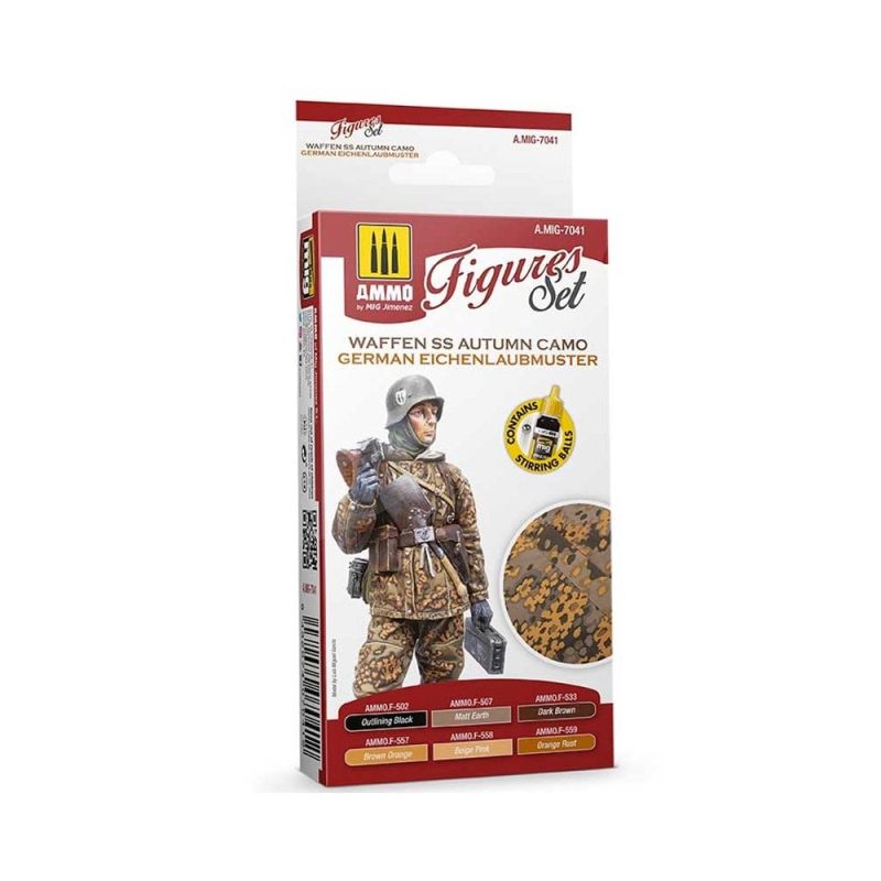 WAFFEN SS Autumn Camo. German Einchenlaubmuster Set Ammo A.MIG-7041 WAFFEN SS Autumn Camo. German Einchenlaubmuster Set Ammo A.MIG-7041