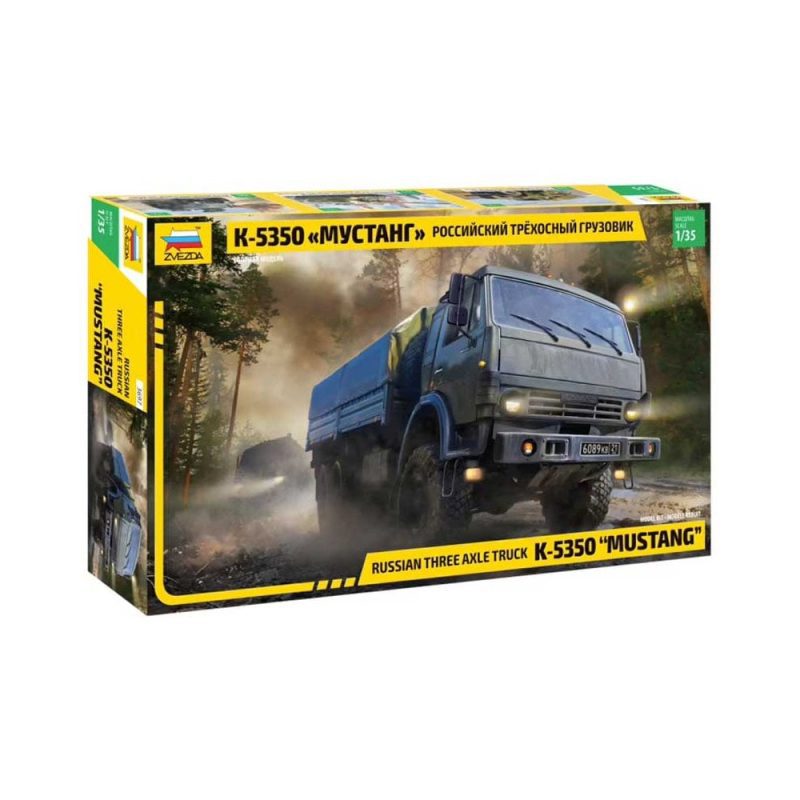 Zvezda K-5350 "Mustang" Russian Three-Axle Truck (1/35) 3697