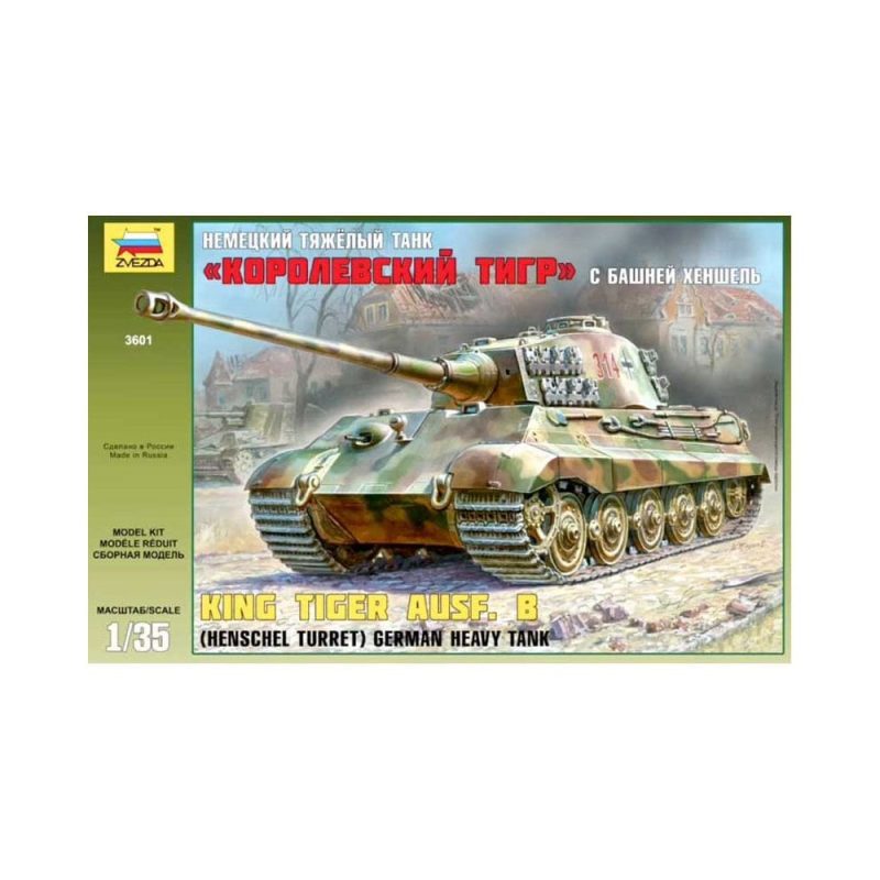 Zvezda King Tiger AUSF. B Henschel Turret German Tank (1/35) 3601