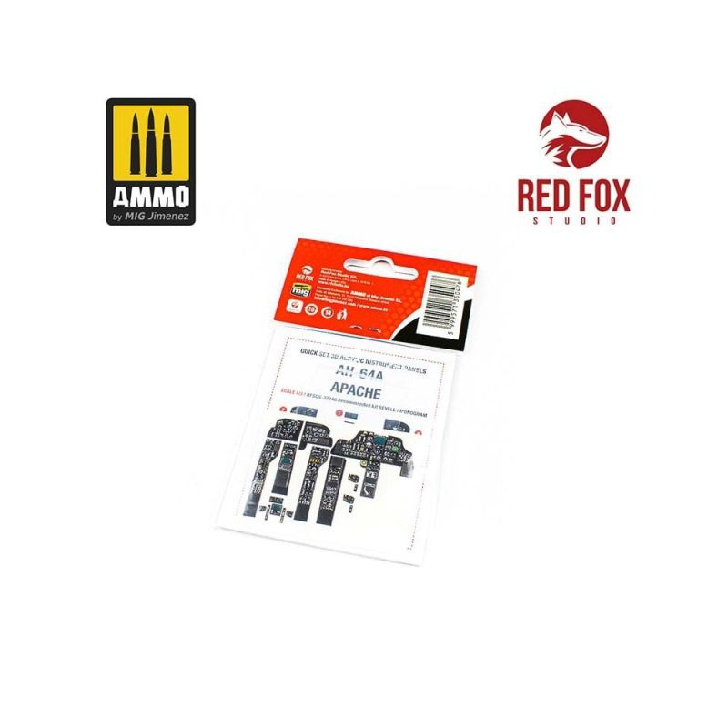 1/32 AH-64A Apache (for Revell kit) Red Fox Studio SQS-32048