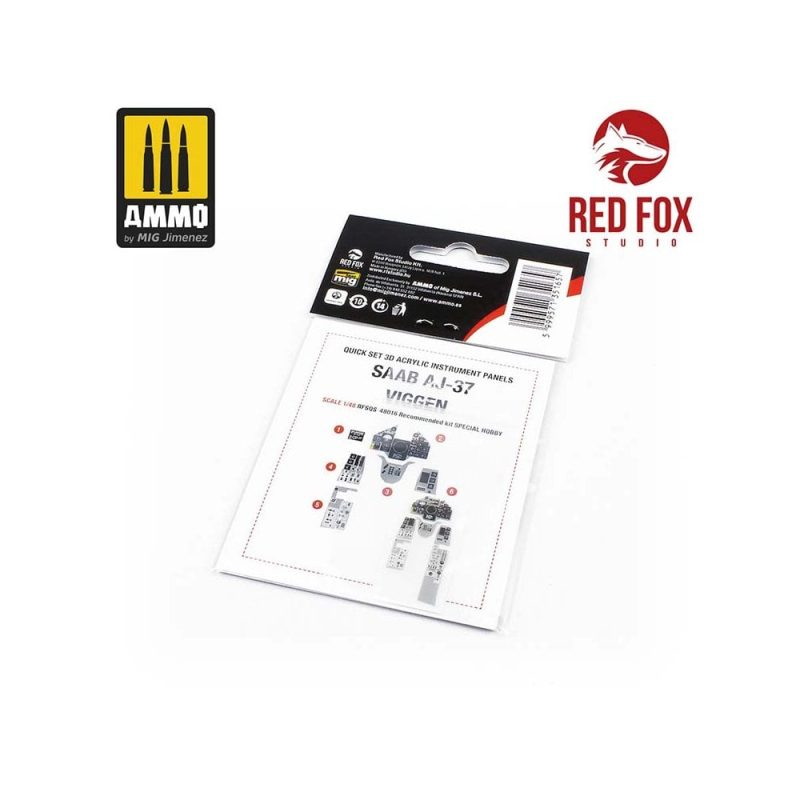 1/48 Saab AJ-37 Viggen (for Special Hobby kit) Red Fox Studio SQS-48016
