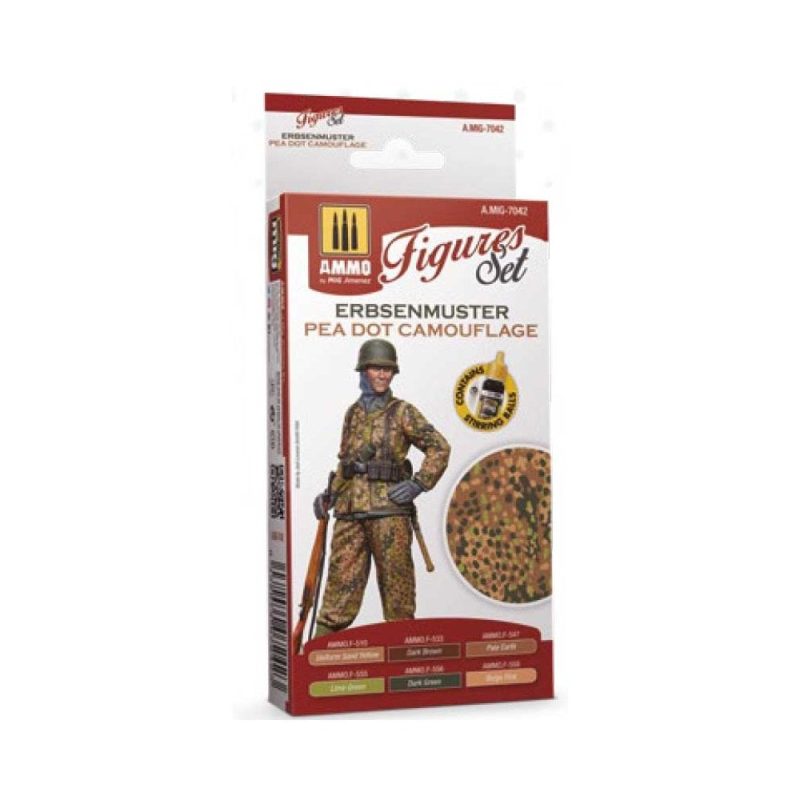 Erbsenmuster Pea Dot Camouflagefigures Set Ammo A.MIG-7042 Erbsenmuster Pea Dot Camouflagefigures Set Ammo A.MIG-7042