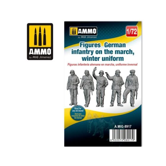 1/72 Figures - German Infantry On The March, Winter Uniform Ammo AMIG8917 1/72 Figures - German Infantry On The March, Winter Uniform Ammo AMIG8917