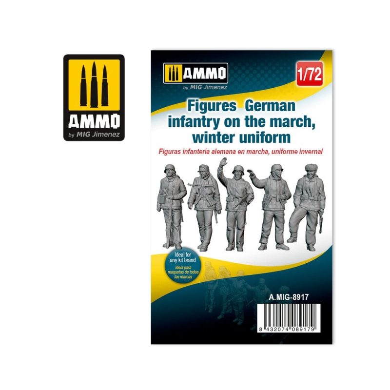 1/72 Figures - German Infantry On The March, Winter Uniform Ammo AMIG8917