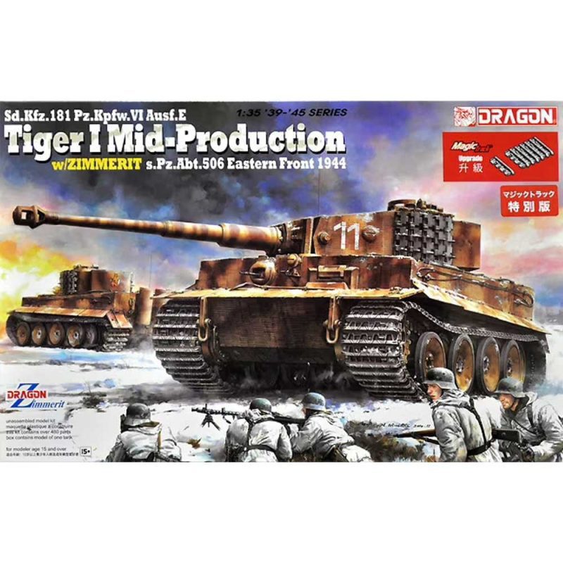 Dragon Pz.Kpfw.VI Ausf.E Tiger I Mid Production w/Zimmerit (1/35) 6624