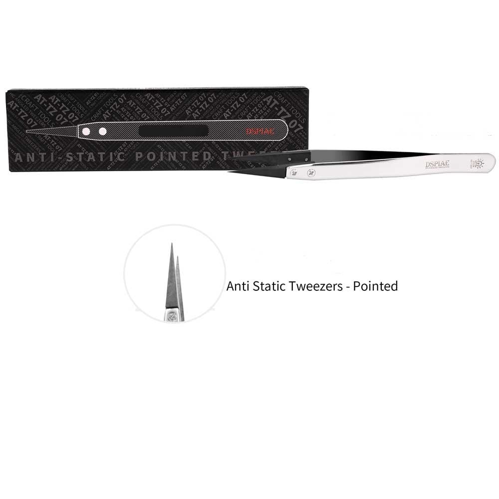 DSPIAE Anti-Static Tweezers - Pointed AT-TZ07 DSPIAE Anti-Static Tweezers - Pointed AT-TZ07