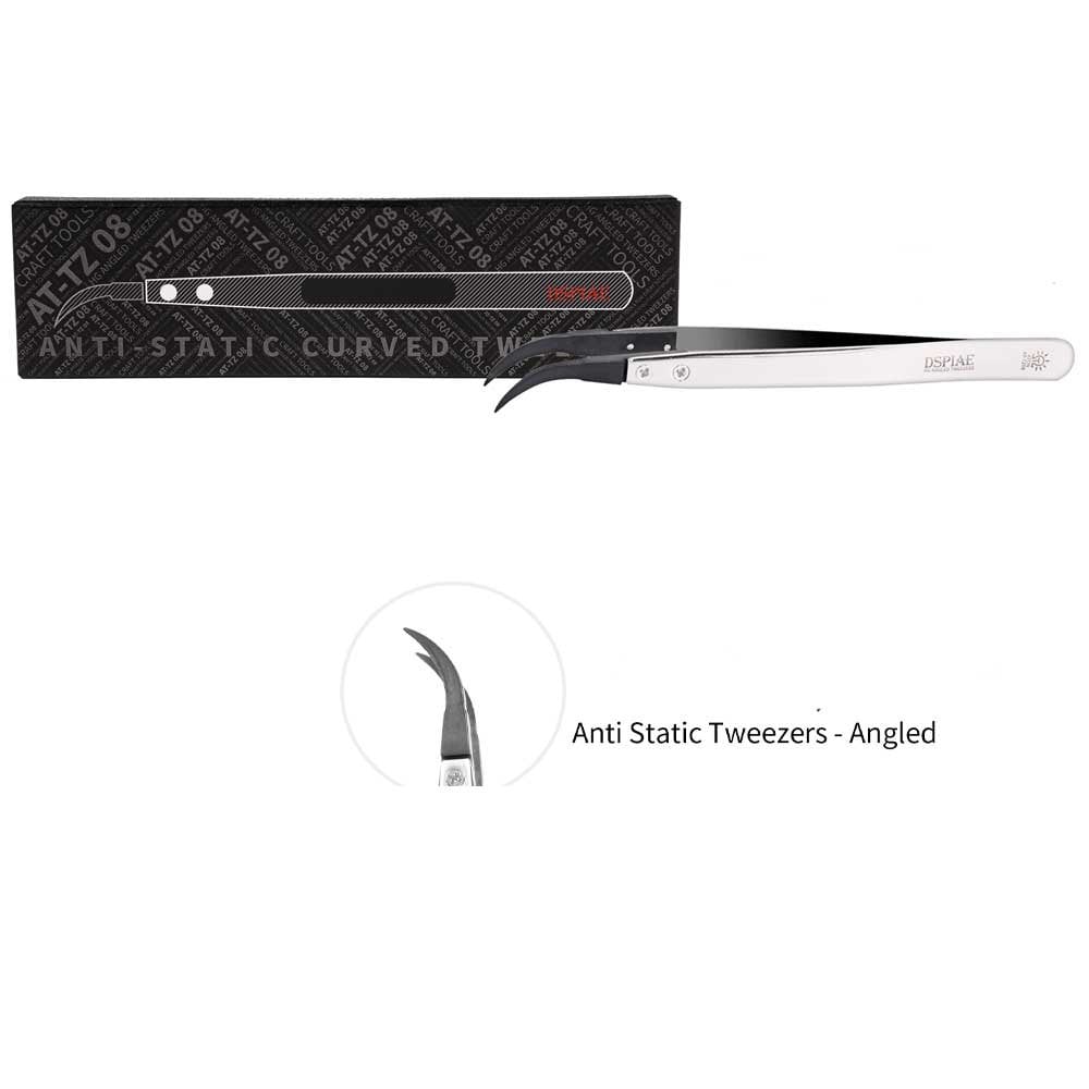 DSPIAE Anti-Static Tweezers - Angled AT-TZ08 DSPIAE Anti-Static Tweezers - Angled AT-TZ08