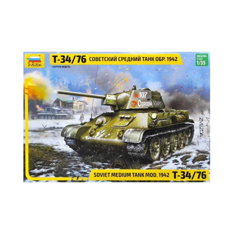 Zvezda T-34/76 mod. 1942 Soviet Medium Tank (1/35) 3686