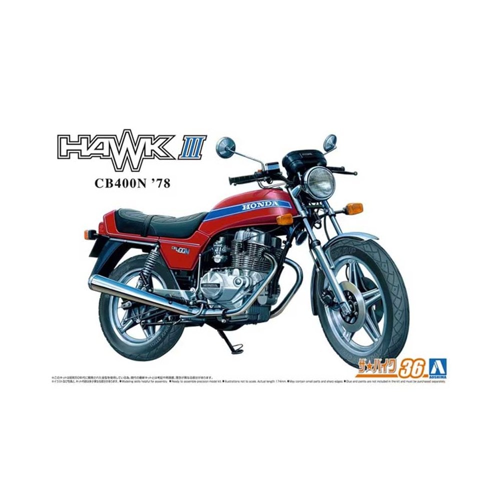 1/12 Honda CB400N Hawk-III '78 Aoshima 06305 1/12 Honda CB400N Hawk-III '78 Aoshima 06305