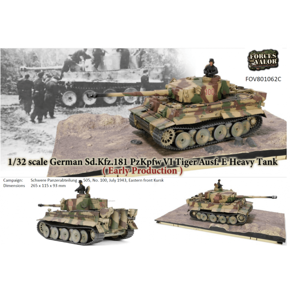 1/32 Sd.Kfz.181 PzKpfw VI Tiger Forces of Valor FOV801062C 1/32 Sd.Kfz.181 PzKpfw VI Tiger Forces of Valor FOV801062C