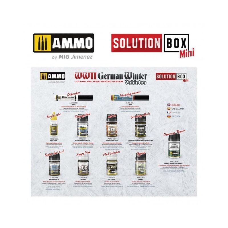 SOLUTION BOX MINI - How to paint WWII German winter vehicles SOLUTION BOX MINI - How to paint WWII German winter vehicles