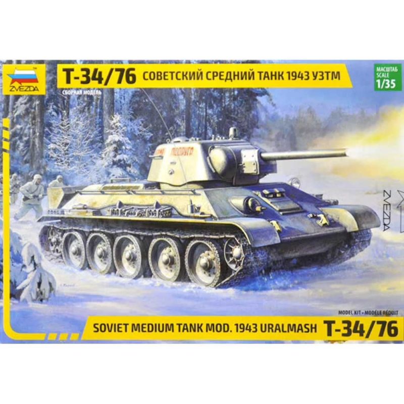Zvezda T-34/76 Soviet Medium Tank Mod. 1943 Uralmash (1/35) 3689