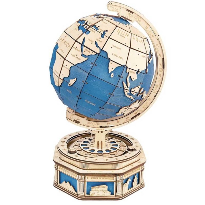 The Globe Model 3D Wooden Puzzle Robotime ST002
