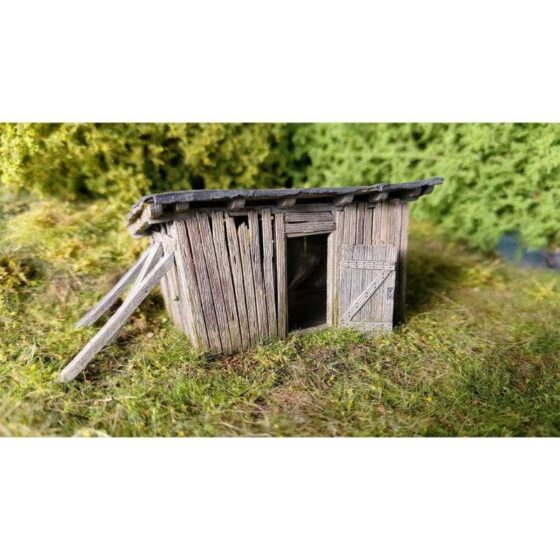 Ruined shed (N kit) Model Scene 96520
