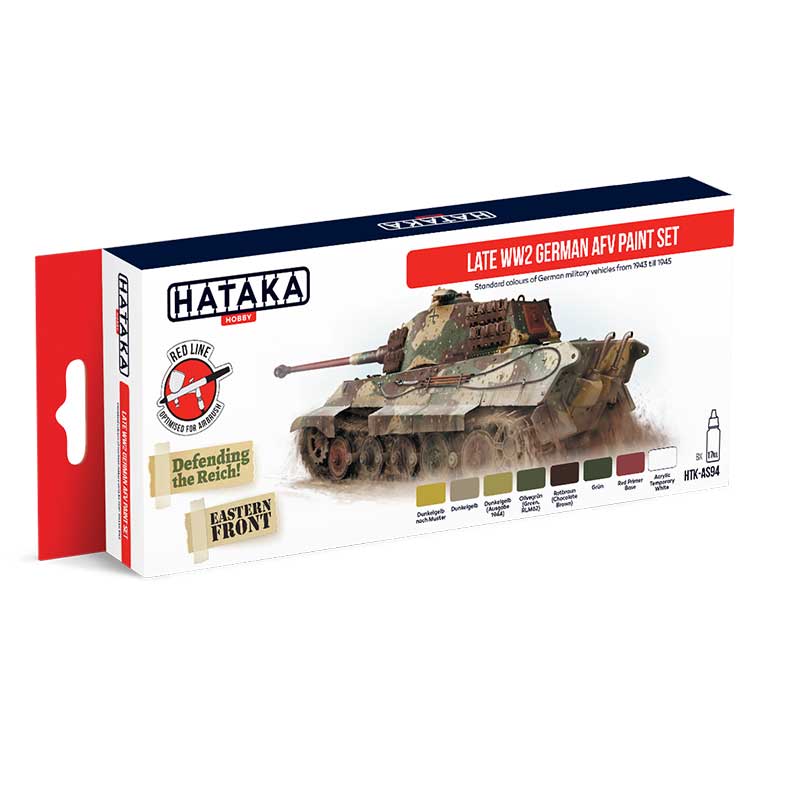 Hataka Red Line Paint Set - WW2 German Afv Paint HTK-AS94