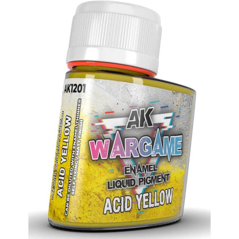 AK Interactive Acid Yellow WarGame Enamel Liquid Pigment (35ml) AK-1201