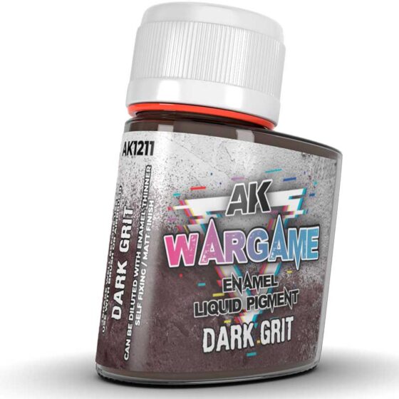 AK Interactive Dark Grit WarGame Enamel Liquid Pigment (35ml) AK-1211