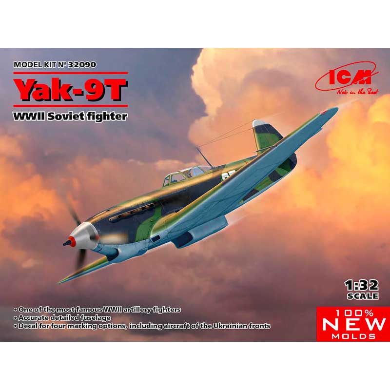 1/32 Yakovlev Yak-9T, WWII Soviet Fighter 32090 ICM