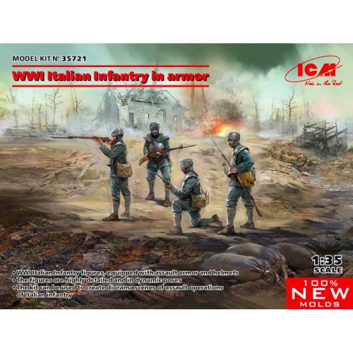 ICM 35567 Italienische Armee Figuren-Set – 4 Figuren Für Den Modellbau