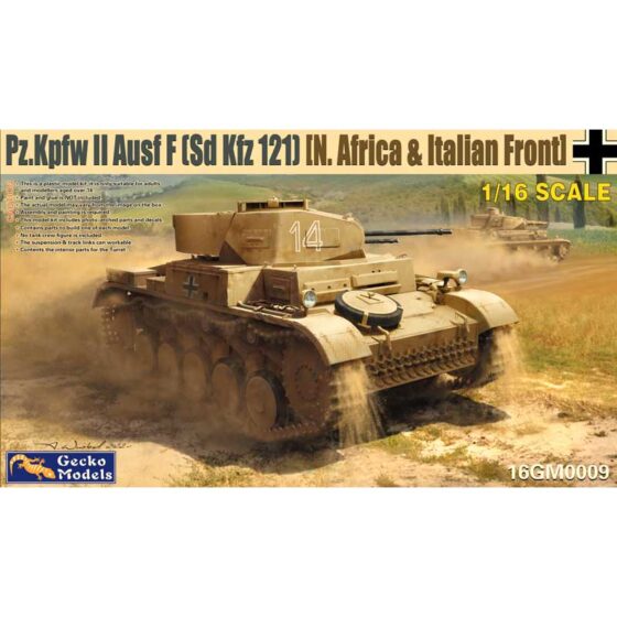 Gecko Models Pz.Kpfw II Ausf. F, North Africa, Italy (1/16) 16GM0009