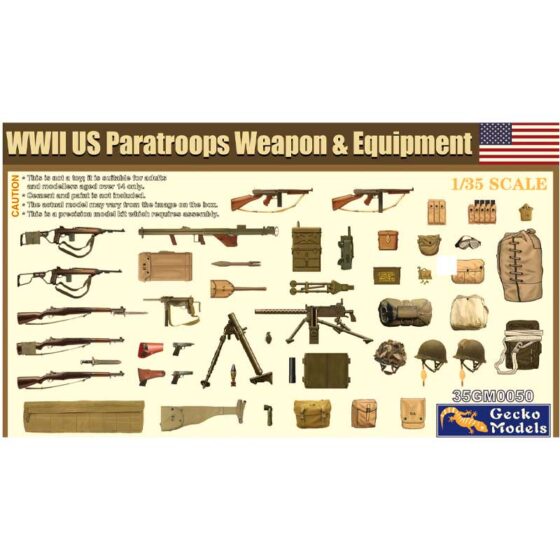 Gecko Models WWII US Paratroops Weapon & Equipment (1/35) 35GM0050