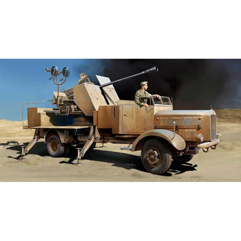 1/35 German L4500A, WWII Armoured Gun Truck w/ 5cm FlaK 41 I 09595 Trumpeter
