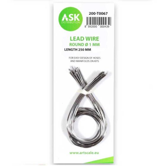 Lead Wire - Round 1mm X 250mm ASK 200-T0067 Lead Wire - Round 1mm X 250mm ASK 200-T0067