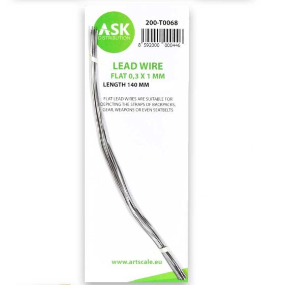Lead Wire - Flat 0,3 X 1 X 140mm ASK 200-T0068 Lead Wire - Flat 0,3 X 1 X 140mm ASK 200-T0068