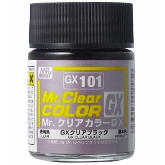Mr Clear Color GX - Clear Black Lacquer (18ml) GX-101