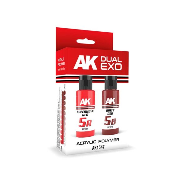 AK Interactive Dual Exo Set 5 5A Supernova Red & 5B Dirty Red AK-1547