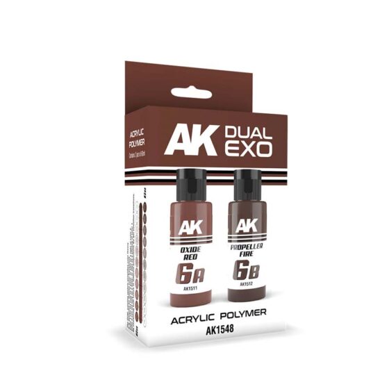 AK Interactive Dual Exo Set 6 6A Oxide Red & 6B Propeller Fire AK-1548