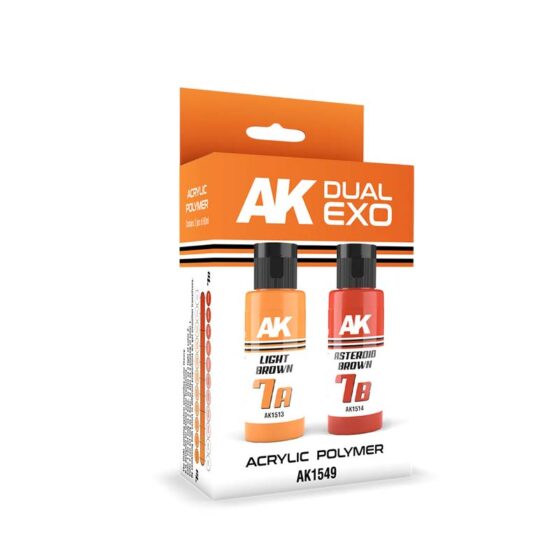 AK Interactive Dual Exo Set 7 7A Light Brown & 7B Asteroid Brown AK-1549