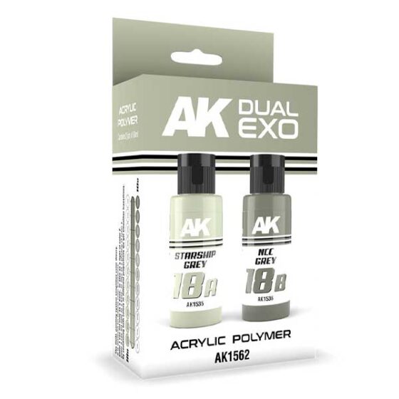 AK Interactive Dual Exo Set 18 18A Starship Grey & 18B Ncc Grey AK-1562