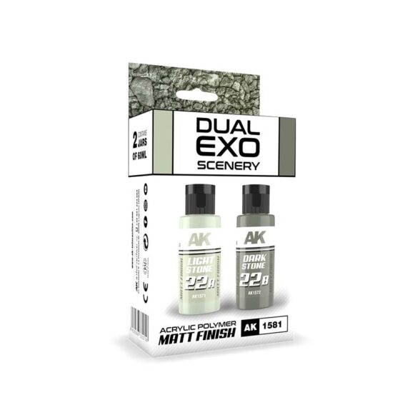 AK Interactive Dual Exo Scenery Set 22 22A Light Stone & 22B Dark Stone AK-1581