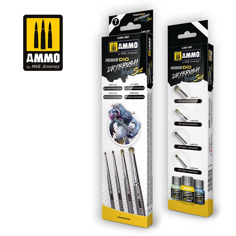 Premium Dio Drybrush Set A.MIG-7607 Ammo