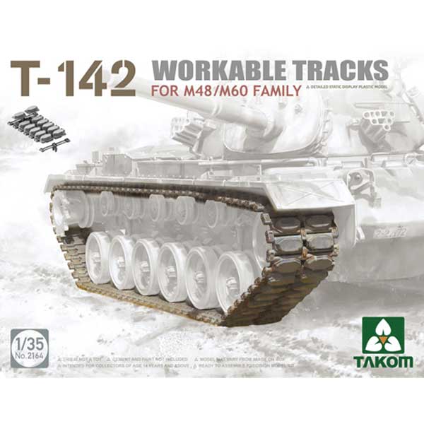 1/35 T-142 Workable Tracks for M48/M60 Family Takom 02164