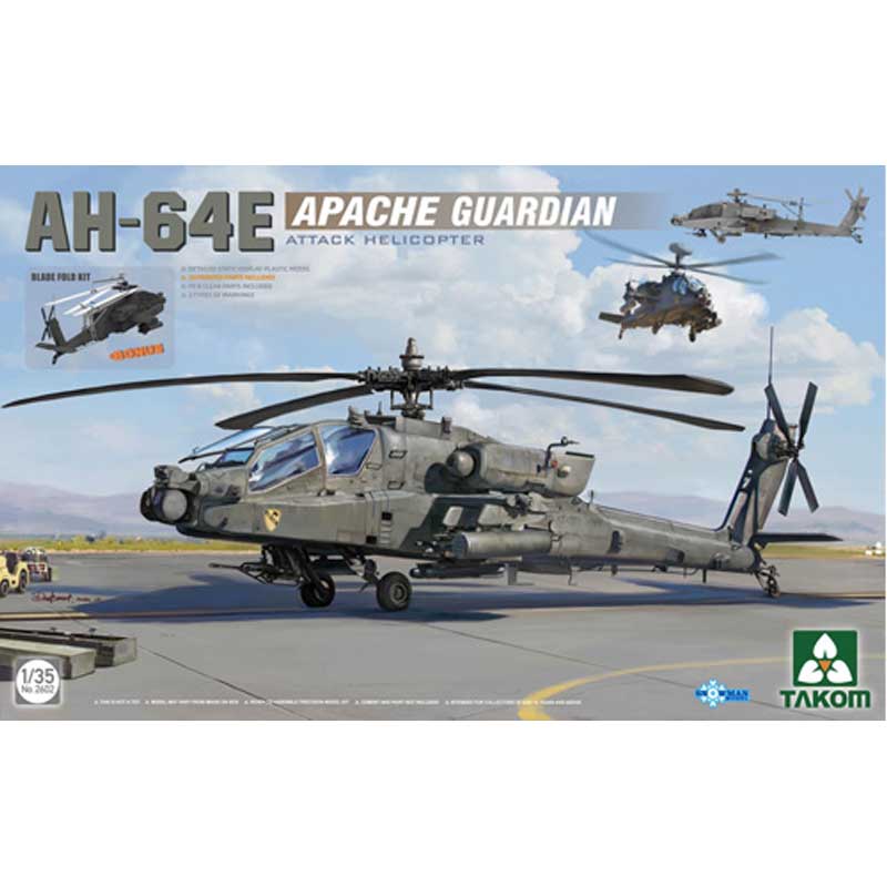 1 35 US AH 64E Apache Guardian Attack Helicopter Takom 02602 Scale