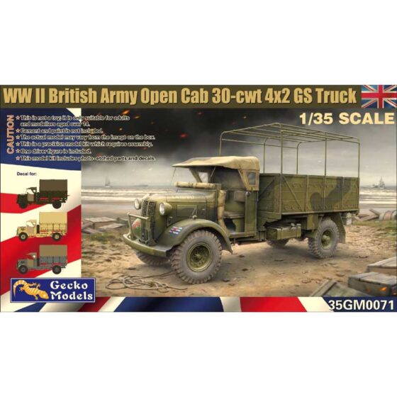 Gecko Models WWII British 30-cwt 4x2 GS Truck Open Cab (1/35) 35GM0071