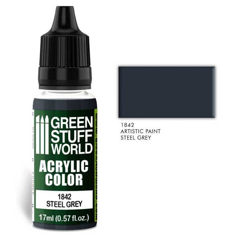 Green Stuff World - Acrylic Color Steel Grey (17ml)