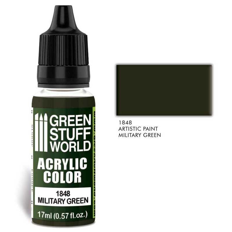 Green Stuff World - Acrylic Color Military Green (17ml)