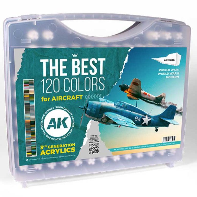 AK Interactive AK11706 3G Paints Briefcase Set 120 Aircraft Colors