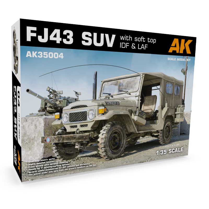 AK Interactive FJ43 SUV With Soft Top IDF & LAF (1/35) AK-35004